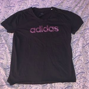 Women’s Black Adidas T-Shirt Rose Gold Size: M